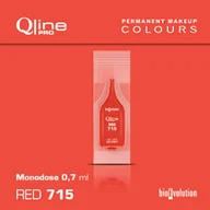 Pozostałe akcesoria kosmetyczne - Jednorazowy pigment do makijażu permanentnego ust Bioevolution Red 715 Qline Pro 0,7ml monodose - miniaturka - grafika 1
