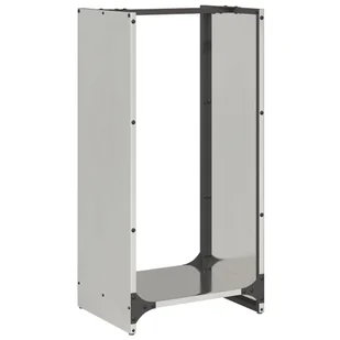vidaXL Stojak na drewno opałowe 40x30x80 cm Stal nierdzewna - Wózki magazynowe - miniaturka - grafika 1