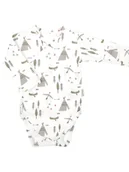 Body dla niemowląt - Chłopięce Body bawełniane długi rękaw Indiański Wzór biały, Nicol,r.62 - miniaturka - grafika 1