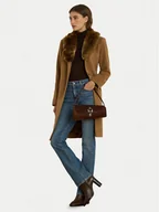 Płaszcze damskie - LAUREN RALPH LAUREN Płaszcz wełniany 297P04148002 Brązowy Straight Fit - miniaturka - grafika 1