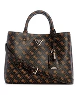 Torebki damskie - GUESS Meridian Girlfriend Satchel, Torba, Górne uchwyty dla kobiet, brązowe logo, Jeden rozmiar, Brązowe logo, 70AA - miniaturka - grafika 1