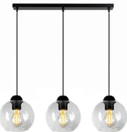 Lampy sufitowe - Lampa wisząca żyrandol 3 żarówki czarna BOLL - miniaturka - grafika 1