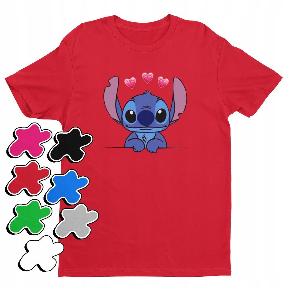 Koszulka T-Shirt Dziecięca Z Nadrukiem Duży Wybór Lilo Stitch -M 134-140