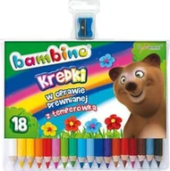 Przybory szkolne - St. Majewski Kredki drewniane BAMBINO 18 kolorów + temperówka - miniaturka - grafika 1
