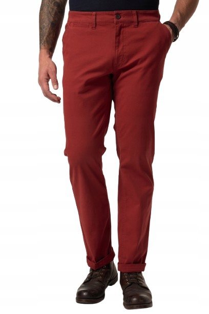 JP 1880 SPODNIE MĘSKIE BORDOWE DŁUGIE ELEGANCKIE PLUS SIZE 68 1J2A