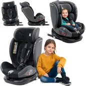 Foteliki samochodowe - FOTELIK SAMOCHODOWY OBROTOWY 360° CZARNO-SZARY 40-150 CM i-Size R129 + ISOFIX - miniaturka - grafika 1