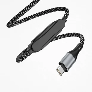 Dudao kabel USB - USB Typ C 5 A 1 m timer wyłącznik czasowy 1 - 5 godzin czarny (L7xsT) - Kable USB - miniaturka - grafika 2