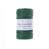 Półfabrykaty do biżuterii - Sznurek Papierowy Z Drucikiem Zielony 25 M Dalprint - miniaturka - grafika 1