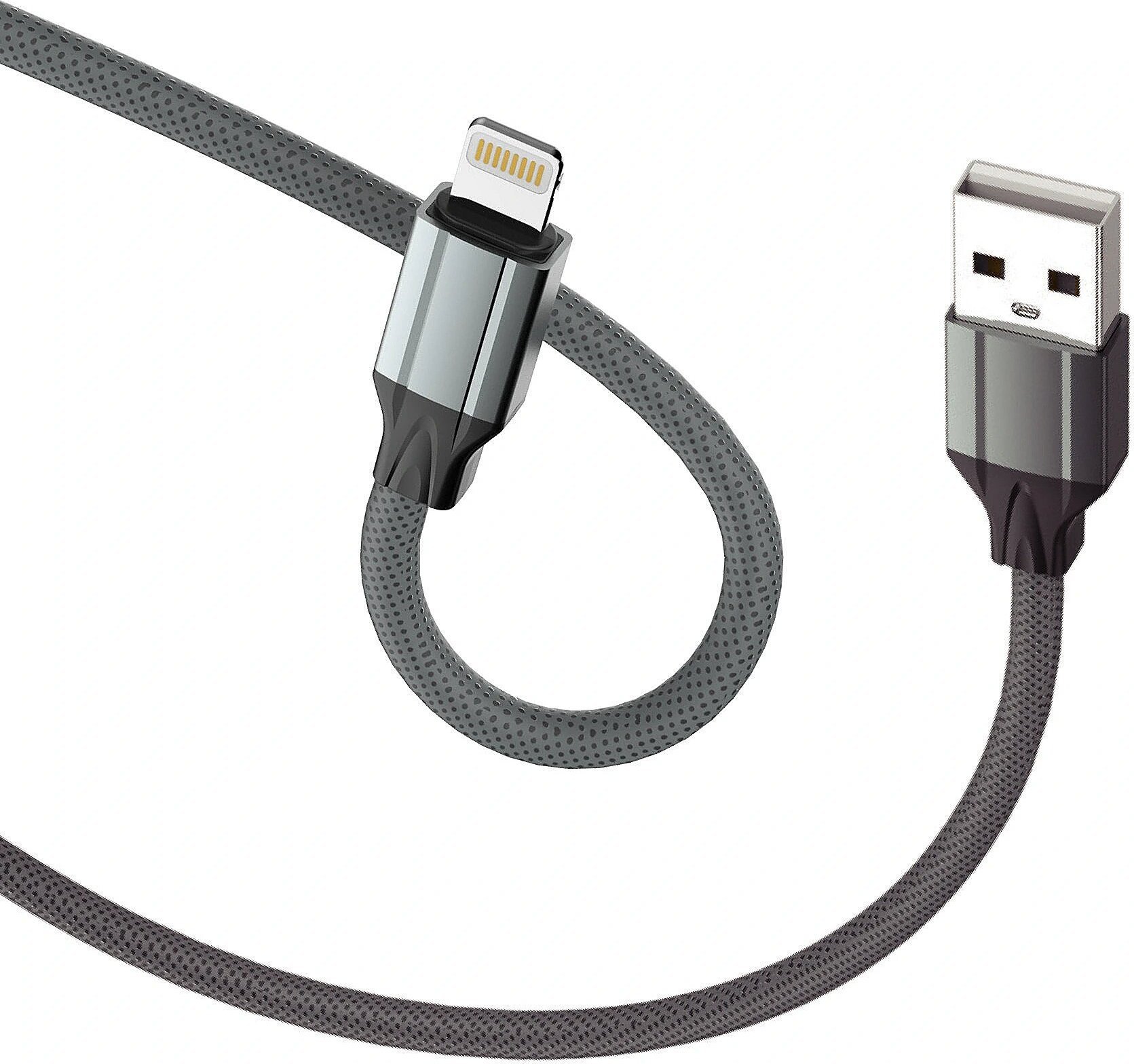 D-Fruit cable USB-A - Lightning 2m, grey (DF121)