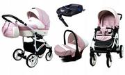 Wózki dziecięce - BabyLux WhiteLux 4w1 + baza Isofix 5904905104496 - miniaturka - grafika 1