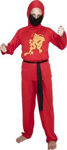 Strój dziecięcy - Czerwony ninja - rozmiar M - Stroje karnawałowe - miniaturka - grafika 1