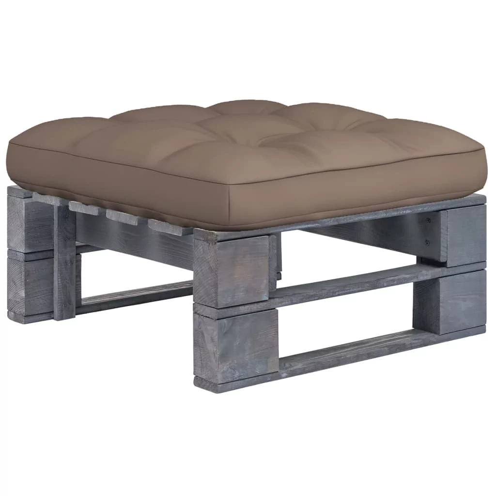 vidaXL Ogrodowy stołek z palet impregnowane na szaro drewno sosnowe 3066417