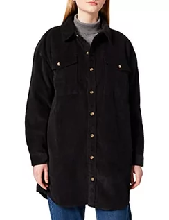 Koszule damskie - Urban Classics Damska koszula z długim rękawem Corduroy, czarny, XL - grafika 1