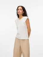 Koszulki i topy damskie - Vero Moda Koszulka w kolorze białym - miniaturka - grafika 1