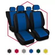 Pokrowce na fotele - Komplet uniwersalnych pokrowców samochodowych XR niebieskie - miniaturka - grafika 1