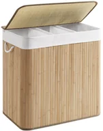 Kosze na bieliznę - Bambusowy zamykany kosz na bieliznę H0-W87 - miniaturka - grafika 1
