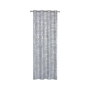 Zasłona Wuste szaro-srebrna 135 x 260 cm na przelotkach - Zasłony - miniaturka - grafika 1