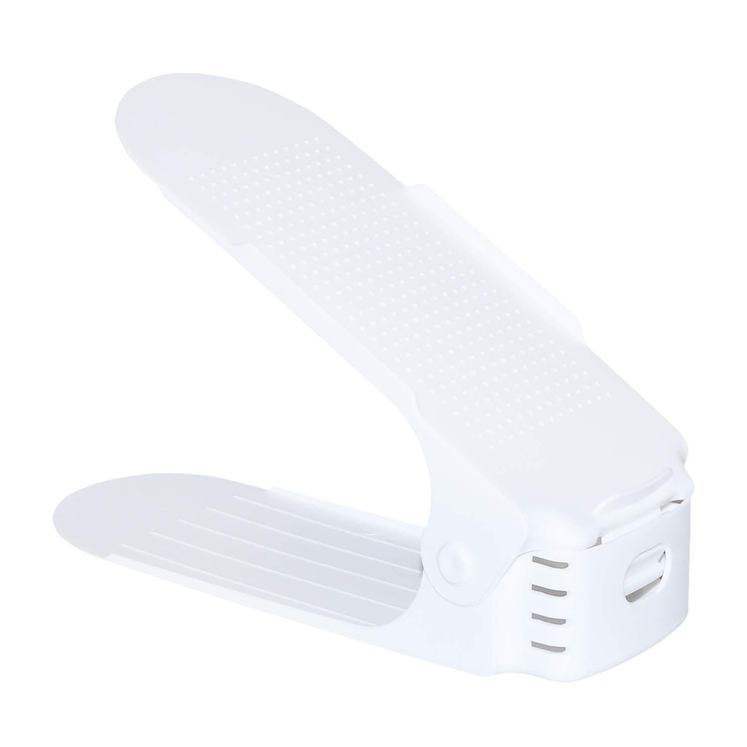 Sessamen-LP Zestaw 30 regulowanych stojaków na buty Stojak na buty Organizer na buty 3 z regulacją wysokości, antypoślizgowy, biały