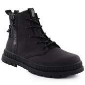 Buty zimowe męskie - Trzewiki męskie wysokie ocieplane ciemnobrązowe Bugatti 321-AGB51-5069 - miniaturka - grafika 1