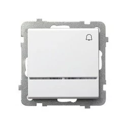 Ospel Sonata biały łącznik dzwonkowy ŁP-6RS/m/00 ŁP-6RS/m/00 - Wyłączniki światła i elektryczne - miniaturka - grafika 1