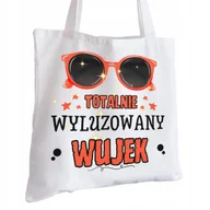 Torby i wózki na zakupy - Torba Bawełniana biała dla Wujka Na Prezent ekologiczna Trwały Nadruk - miniaturka - grafika 1