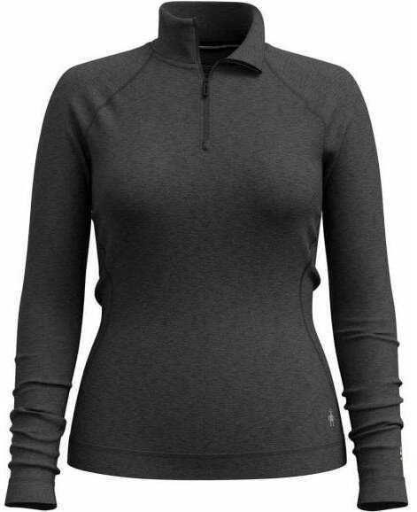 W'S Classic Thermal Merino Base Layer 1/4 Zip Boxed, 010 charcoal heather, XS