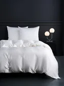 Pościel - Pościel jedwabna 220x200 jedwab morwowy biała - miniaturka - grafika 1