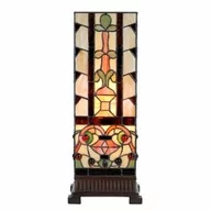 Lampy stojące - Lampa Stołowa Tiffany Witrażowa 3J Clayre & Eef - miniaturka - grafika 1