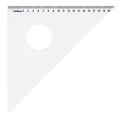 Linijki, ekierki - Leniar Ekierka z podcięciem plexi 45/30cm 10044 - miniaturka - grafika 1