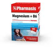Witaminy i minerały - Pharmasis MAGNESIUM + B6 60 tabl. 3053461 - miniaturka - grafika 1