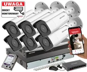 Zestawy do monitoringu - Monitoring całodobowy 6 kamer Hikvision DS-2CD2T86G2-ISU/SL 8MPx Acusense DarkFighter lampa stroboskopowa dwukierunkowe audio - miniaturka - grafika 1