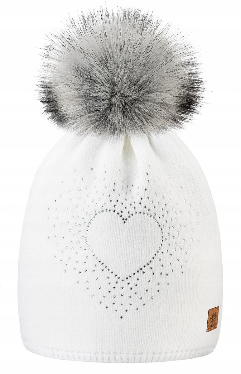 Zimowa Czapka Damska Dziana Polar Ciepła WOOLK Heart