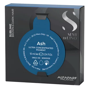 Alfaparf Semi Di Lino, neutralizujący pigment do włosów brązowych i ciemnych, Ash, 10ml - Farby do włosów i szampony koloryzujące - miniaturka - grafika 1