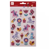 Zabawki kreatywne - Apli Kids Naklejki - kwiaty i jednorożce - miniaturka - grafika 1