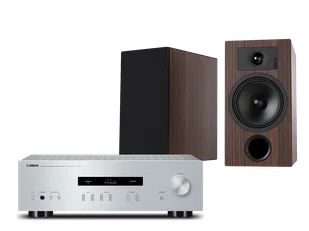Yamaha A-S201 (srebrny) + Tesi 3 (mokka) - Zestawy stereo - miniaturka - grafika 1
