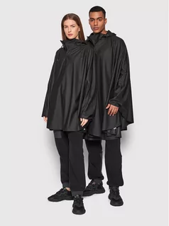 Kurtki damskie - Rains Kurtka przeciwdeszczowa Unisex 18110 Czarny Relaxed Fit - grafika 1