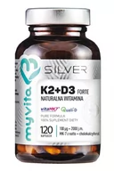 Suplementy naturalne - MyVita SILVER Silver Witamina K2+D3 Forte 100Mcg 120 Kaps - miniaturka - grafika 1