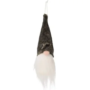 HOME & STYLING COLLE, ZAWIESZKA DEKORACYJNA MIKOŁAJ 11CM SZARY - Ozdoby bożonarodzeniowe - miniaturka - grafika 1