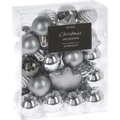 Bombki - Bombki plastikowe grafitowe zestaw 33 sztuki - miniaturka - grafika 1