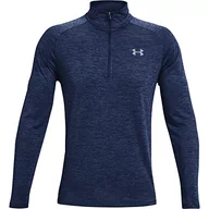 Bluzy męskie - Under Armour Ua Tech 2.0 męska koszulka sportowa z długim rękawem z suwakiem na szyi, sportowa koszulka z długim rękawem, szybkoschnąca koszulka z długim rękawem dla mężczyzn, niebieski, l - miniaturka - grafika 1