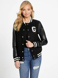 Kurtka bomberka damska Guess Q3OL06WF2R0-JBLK XL Czarna (7621701314741) - Kurtki damskie - miniaturka - grafika 1