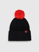 Czapki dla dzieci - 4F Czapka z pomponem dziecięca - czarna Uniwersalny - miniaturka - grafika 1