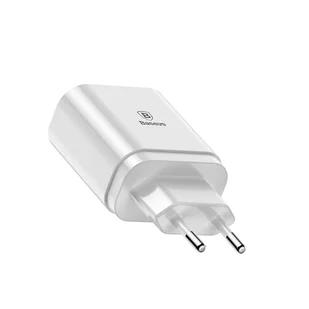 Baseus Mirror Lake inteligentna ładowarka sieciowa adapter EU z wyświetlaczem napięcia ładowania 3x USB 3.4A biały (CCALL-BH02) - Ładowarki do telefonów - miniaturka - grafika 5