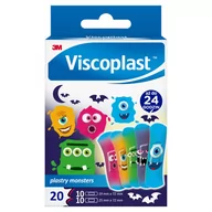 Apteczki i materiały opatrunkowe - Viscoplast Plastry Monsters 20 Sztuk - miniaturka - grafika 1