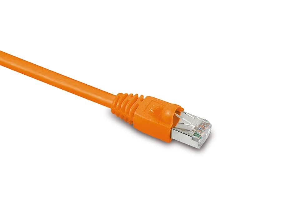 S/CONN kabel sieciowy o maksymalnej łączności - kabel krosowy RJ45 S/FTP, PIMF, kabel surowyCat.7, bezhalogenowy, pomarańczowy, 2,0 m (75512-O)