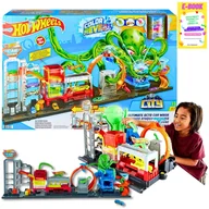 Zabawki konstrukcyjne - HOT WHEELS WIELKI ZESTAW - COLOR REVEAL MEGAMYJNIA ATAK OŚMIORNICY 120 CM XXL PREZENT + EBOOK - miniaturka - grafika 1