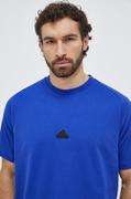 Koszulki męskie - adidas t-shirt Z.N.E męski kolor niebieski gładki - miniaturka - grafika 1