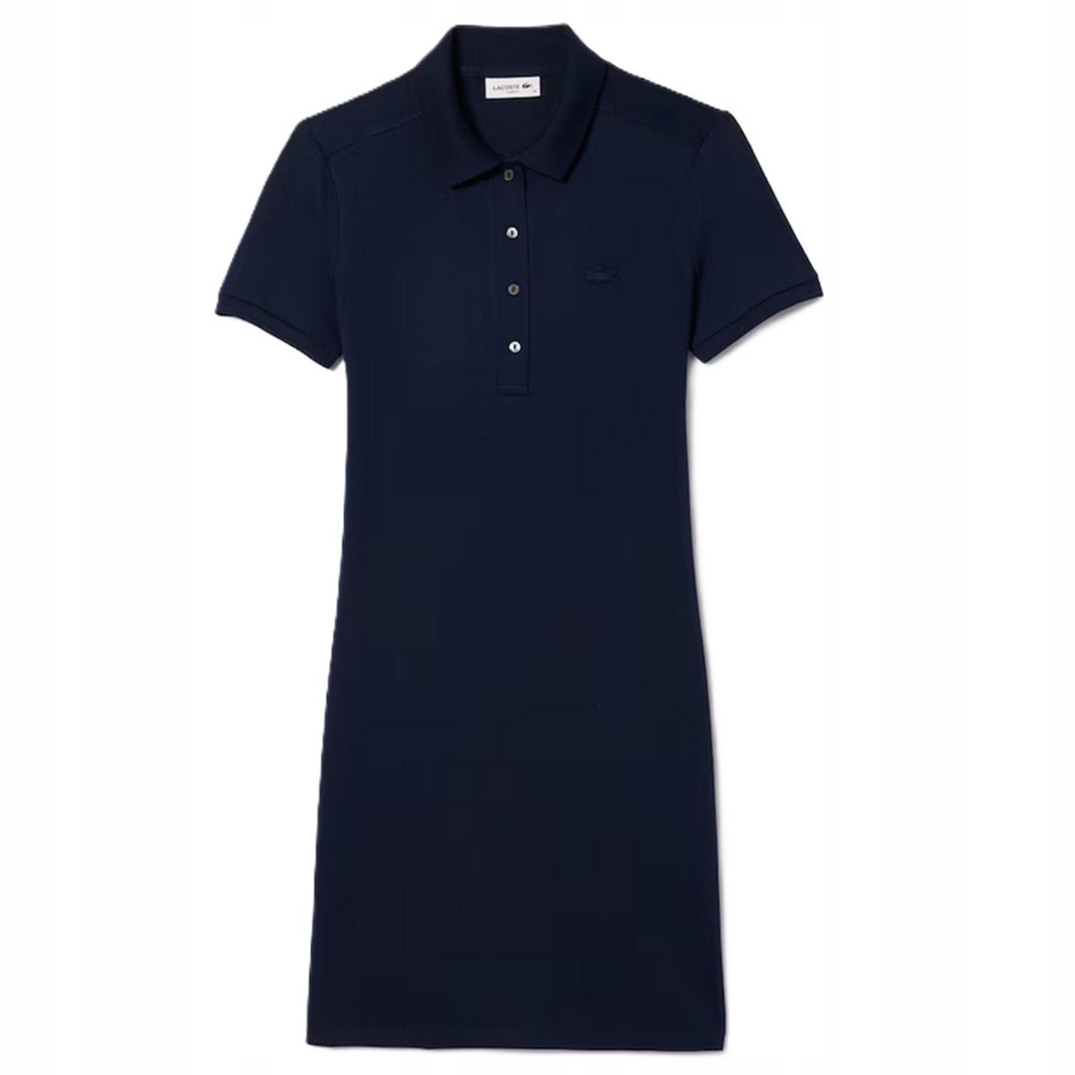 sukienka koszulka Lacoste polo midi granatowa bawełniana sportowa r. 36