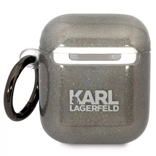 Karl Lagerfeld KLA2HNKCTGK Airpods 1/2 cover czarny/black Gliter Karl&Choupette - Akcesoria do słuchawek - miniaturka - grafika 2