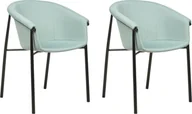 Krzesła - Beliani Zestaw 2 krzeseł do jadalni miętowy AMES - miniaturka - grafika 1